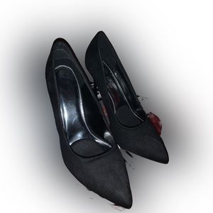 Black velvet heels